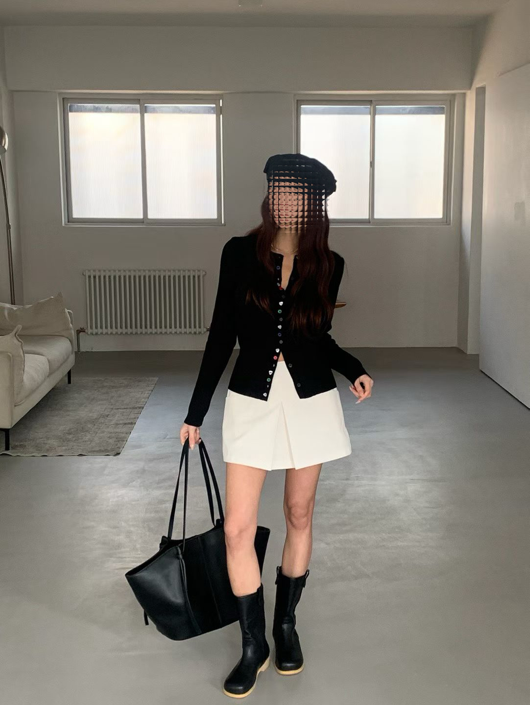 Rainbow buttons cardi/top