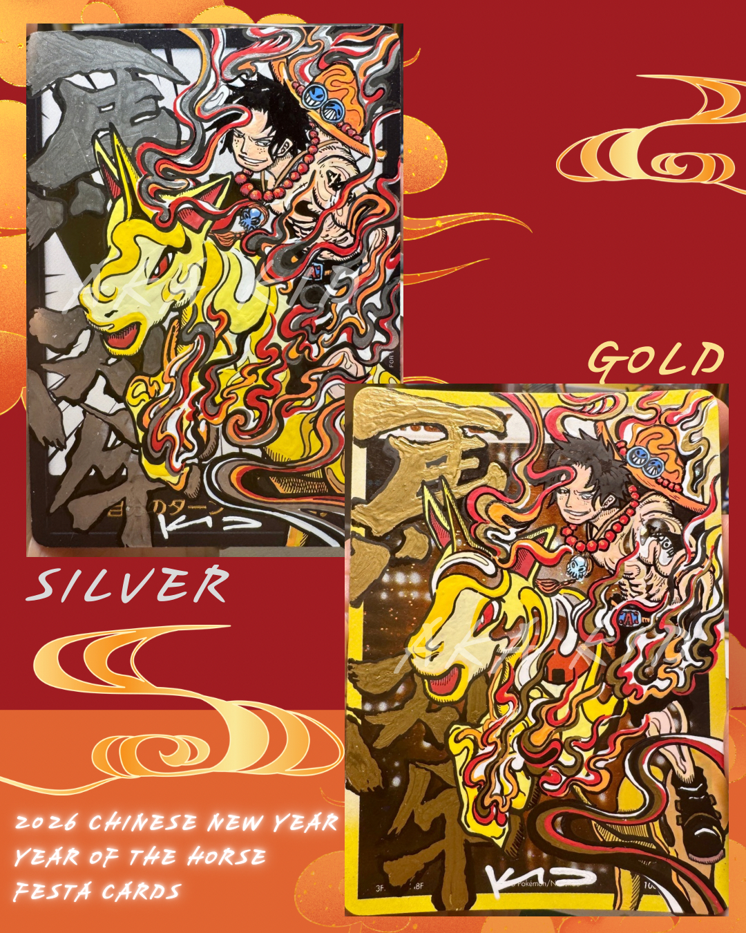 2026 Year of the Horse - One Piece Card (Gold and Silver)