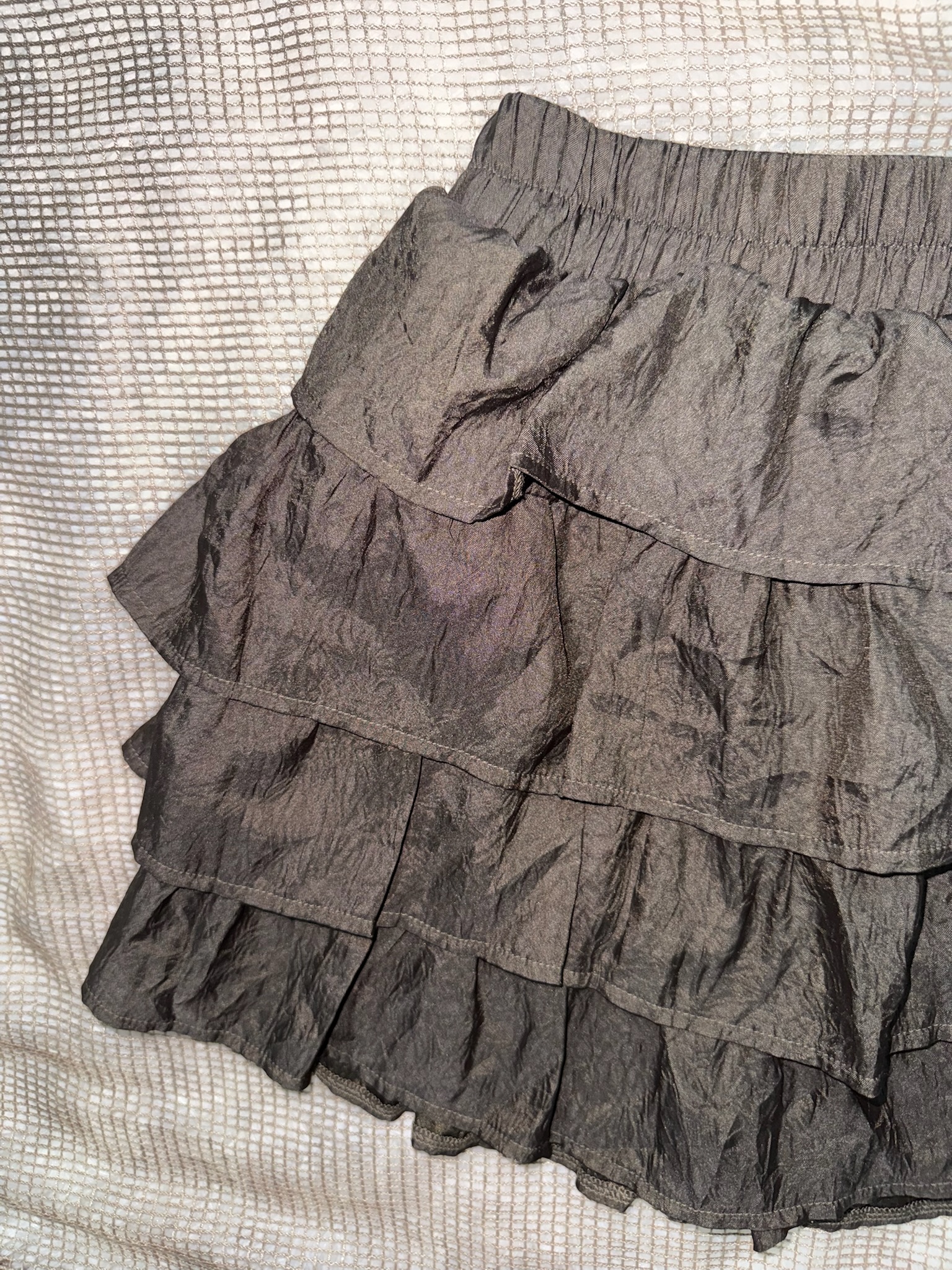 Layered Ruffle Skirt in Charcoal