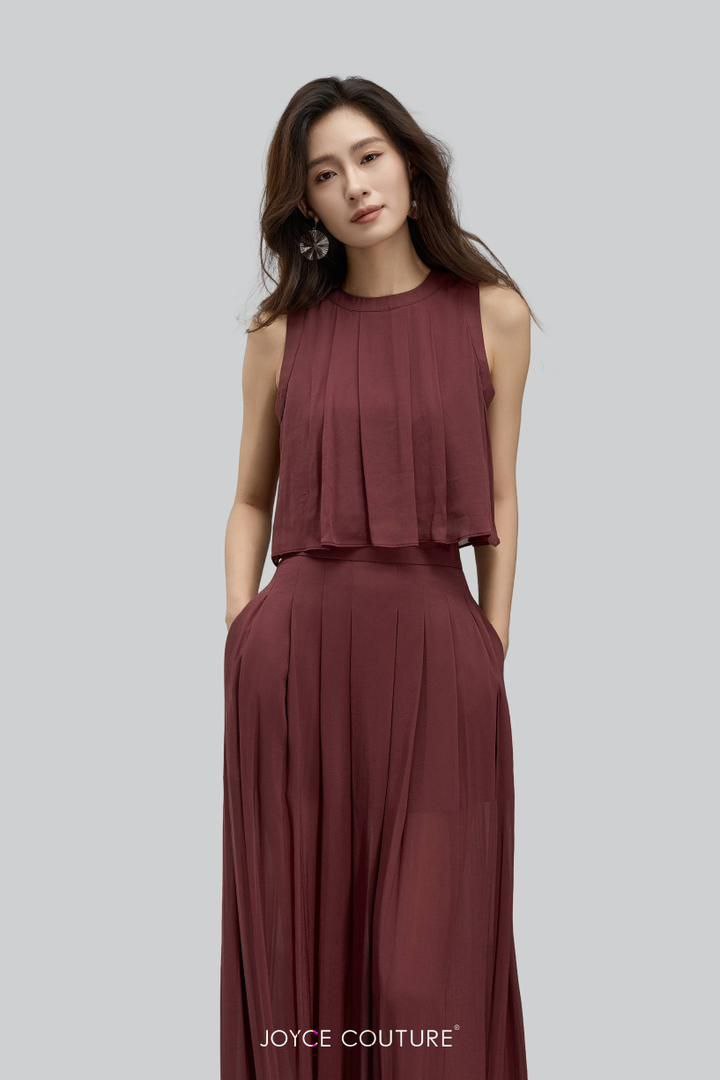 轻盈且优雅半长裙 S0150