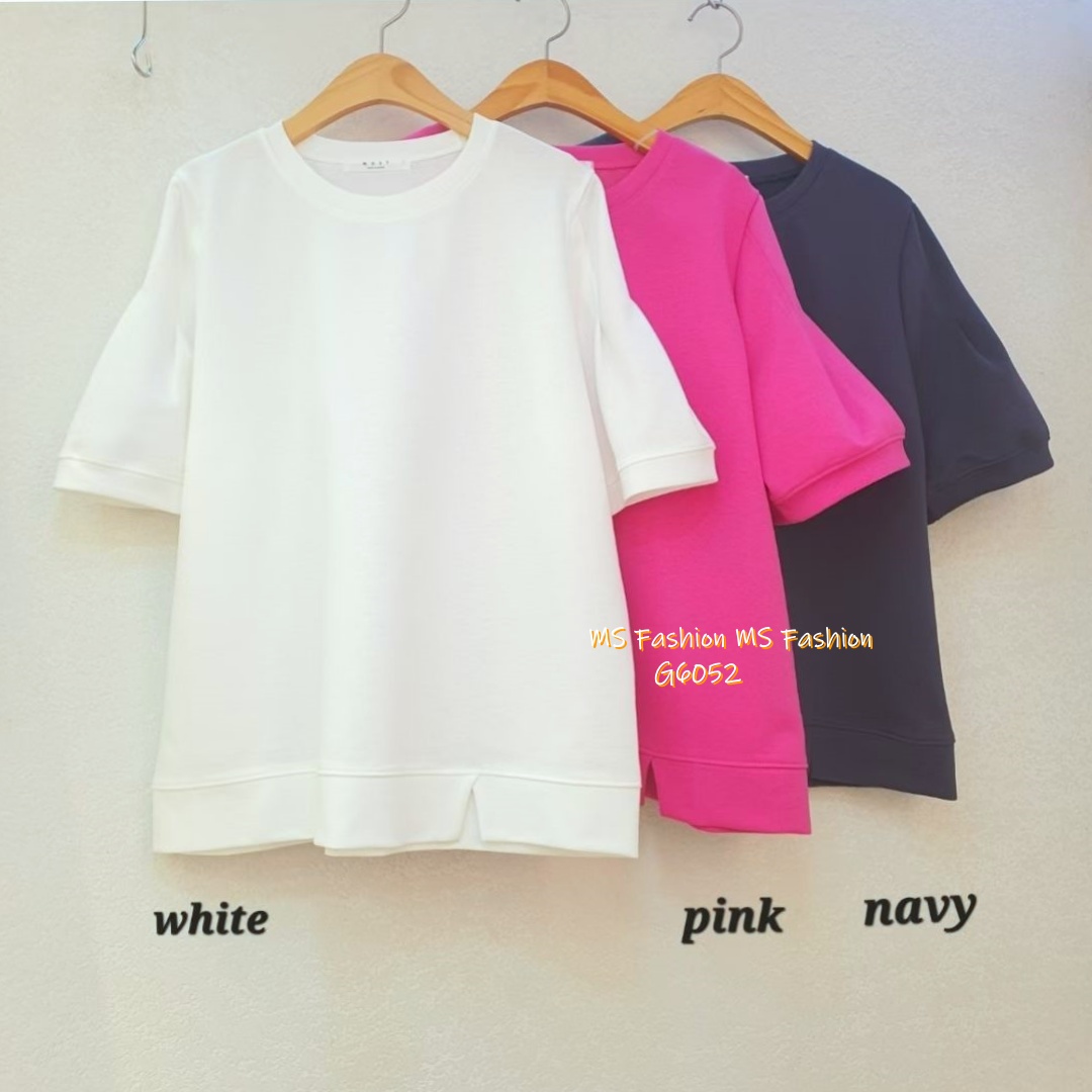 G6052 韓國🇰🇷特色袖小開叉腳top