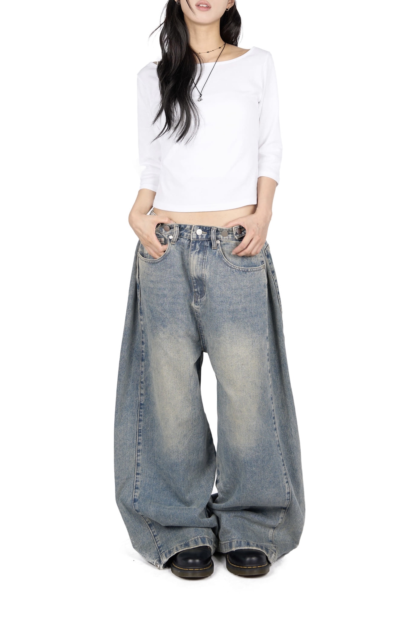 Boat Neck Mid Sleeve Top
