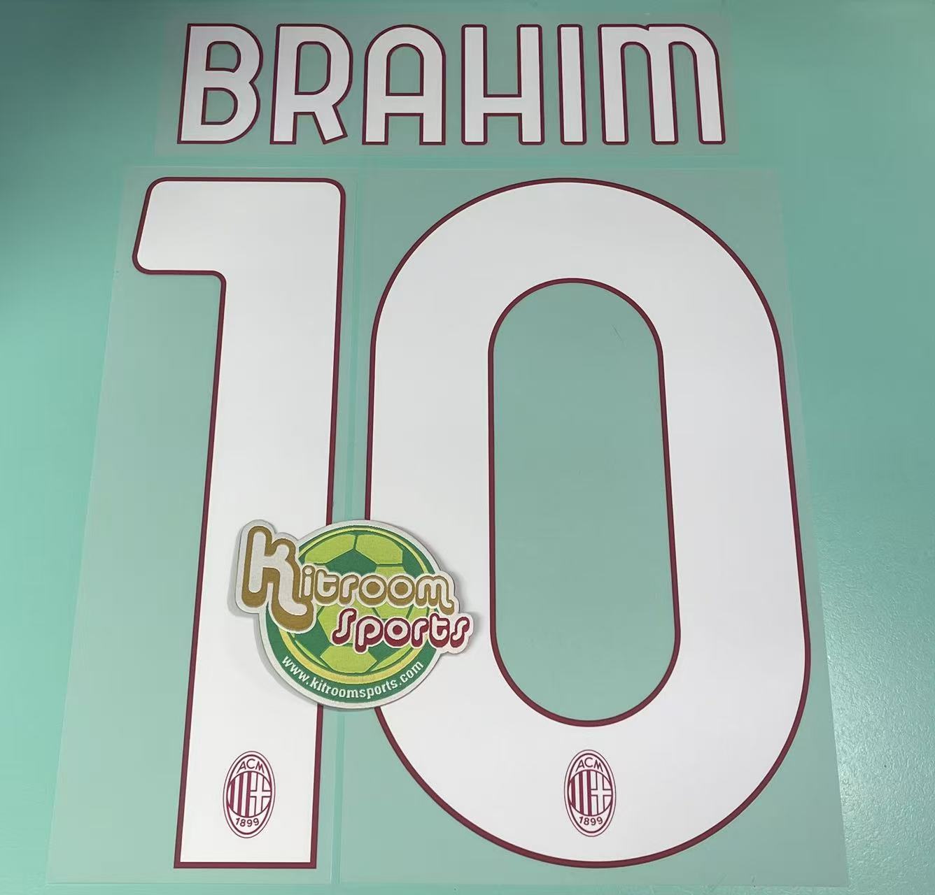 2022-23 AC Milan Home Nameset #10 BRAHIM