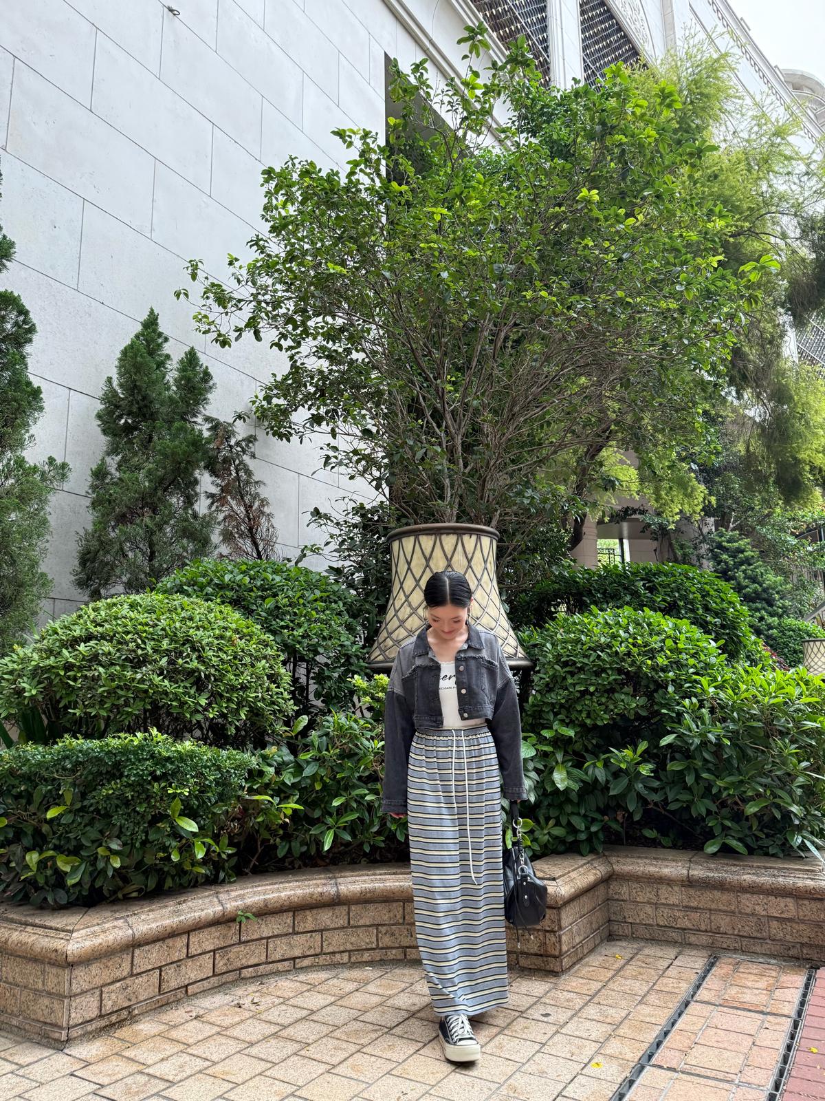 F04 夏日拼色洗水牛仔褸