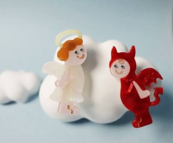 小天使 小惡魔 髮夾 鴨嘴夾