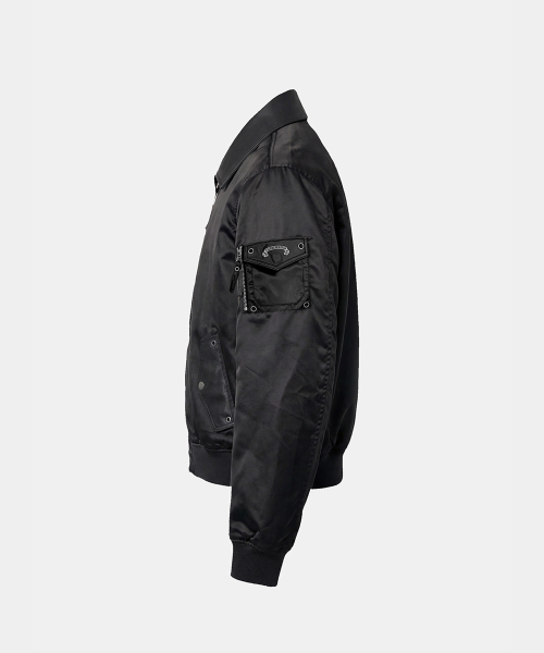 Nylon A2 Bomber Jacket - Black