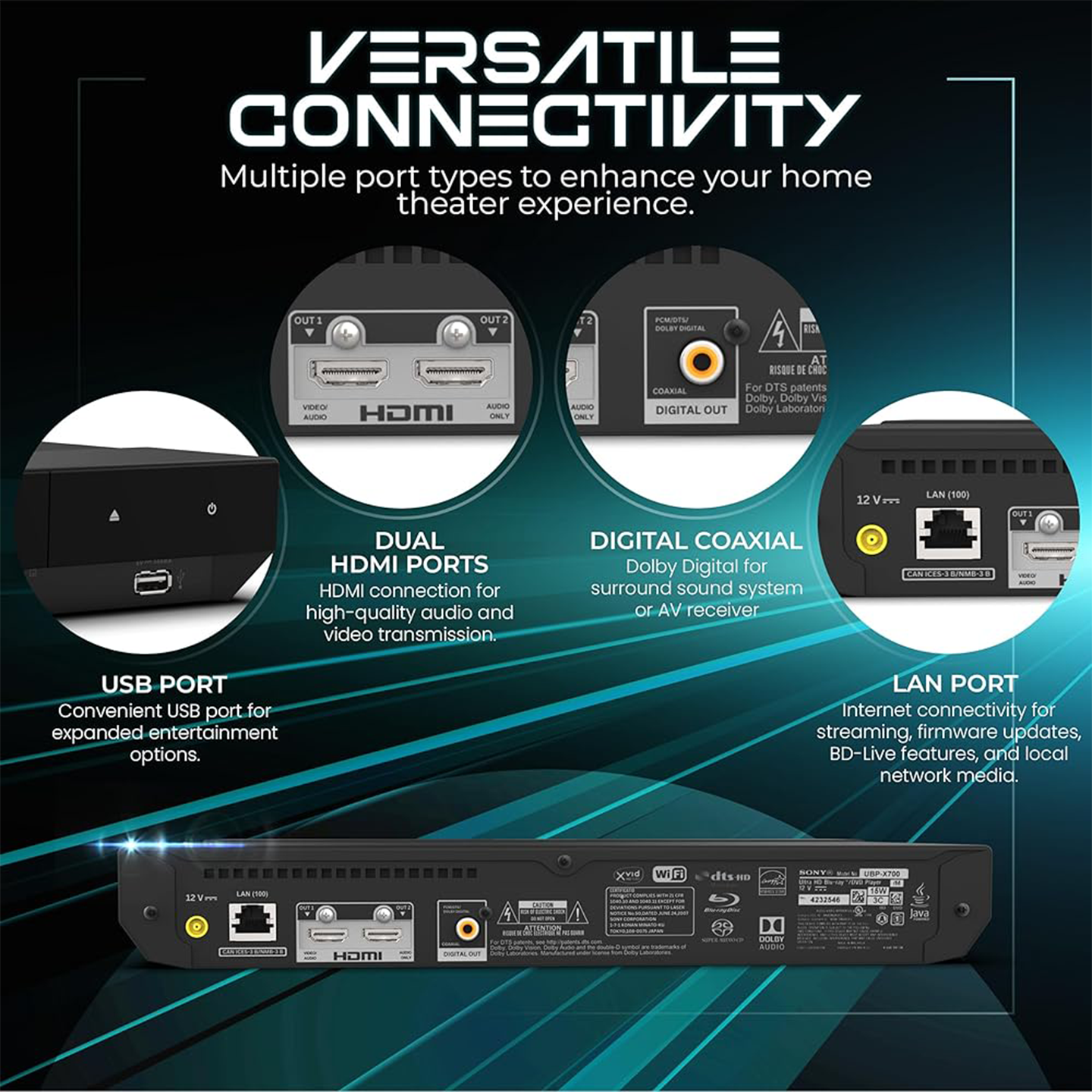 Sony 4K Ultra HD Blu-ray Player Dolby Vision (UBP-X700)