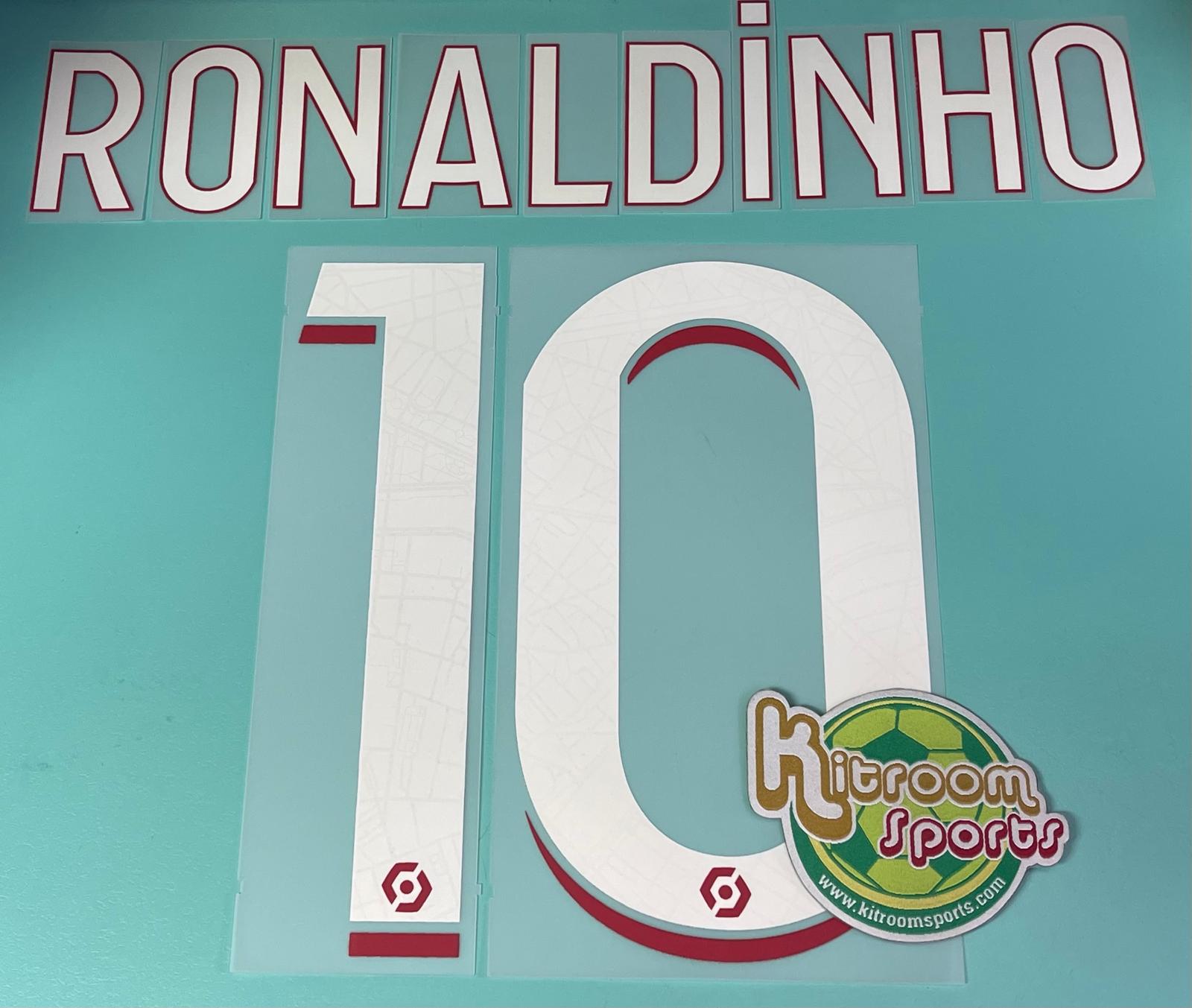 2023-24 PSG Home Ligue 1 Nameset #10 RONALDINHO