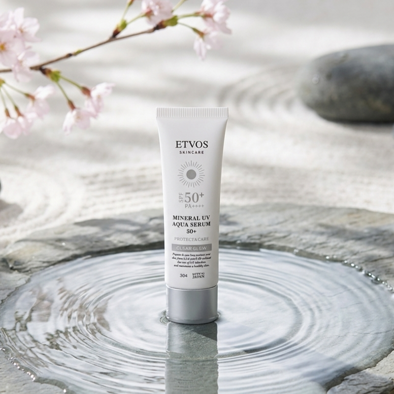 【26年3月新品】【✨️日本🇯🇵 ETVOS Mineral UV Aqua Serum 50+ 礦物UV水潤精華乳✨️】30g  