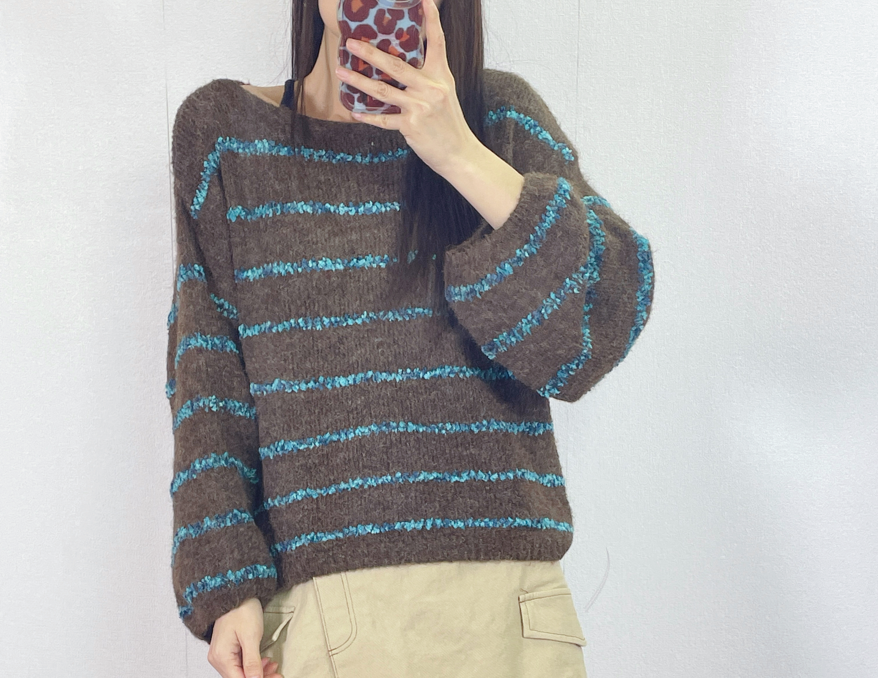 K5533 間線鬆身針織top