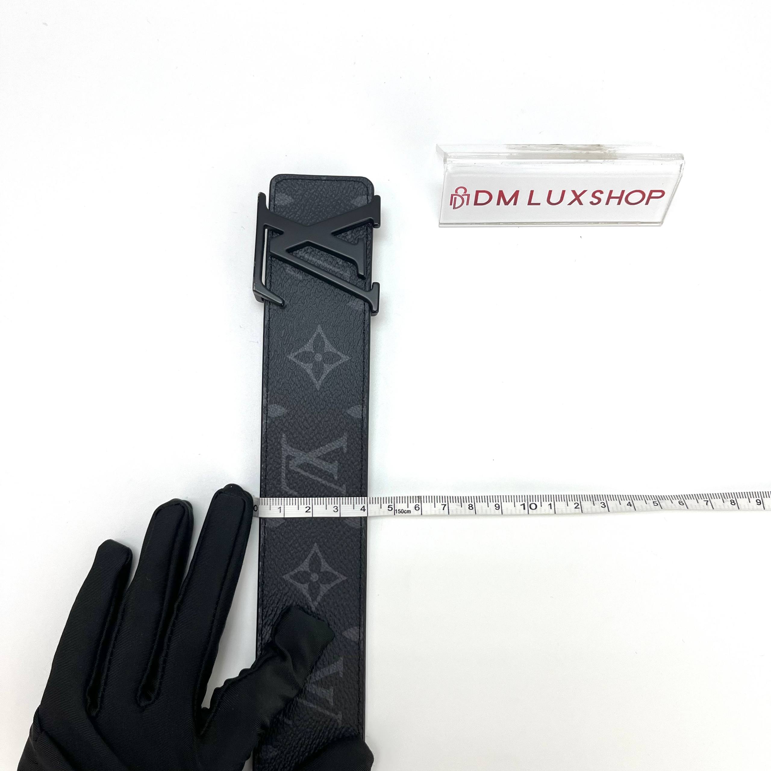 LV Monogram Eclipse Matte Black Initiales 40mm Belt