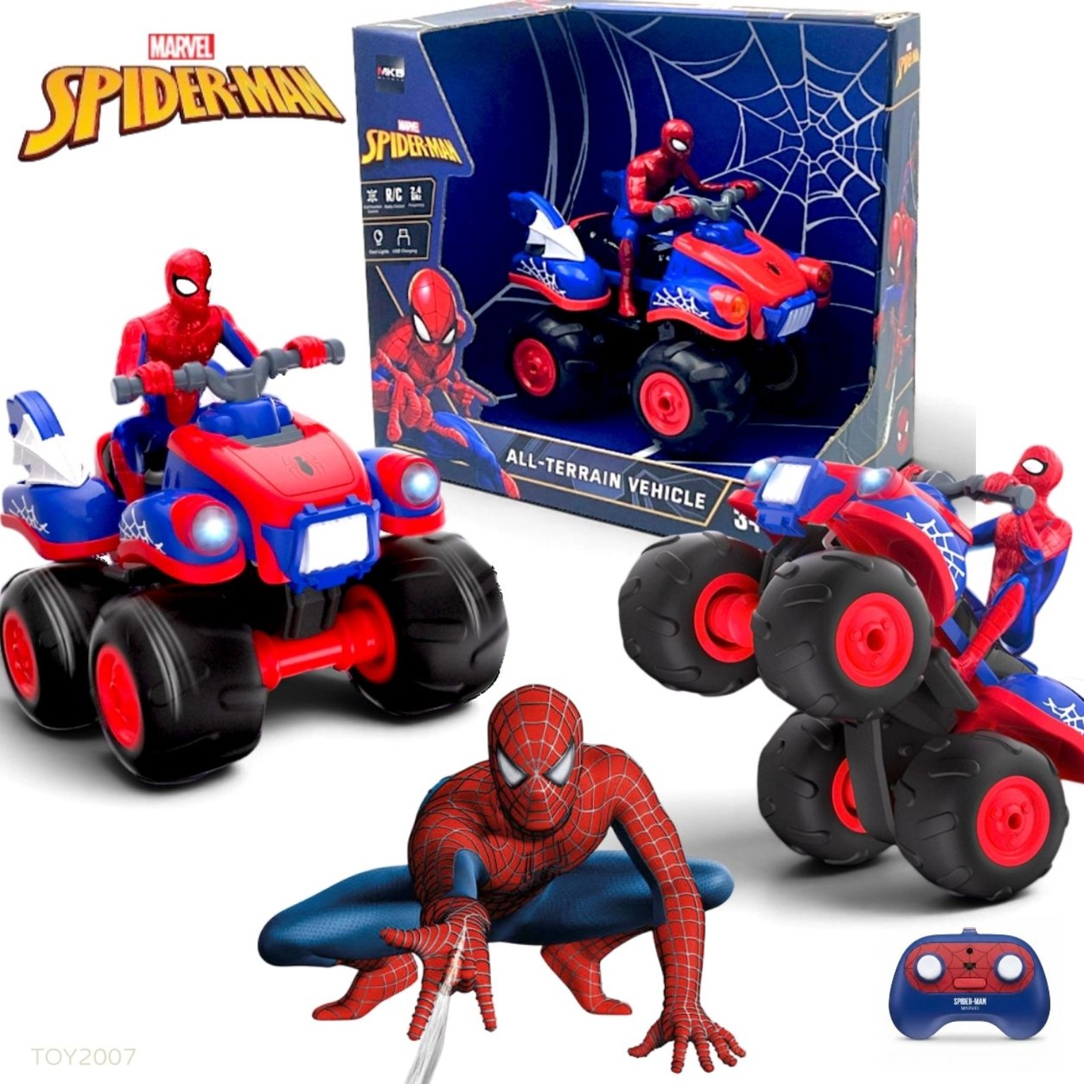 正版 Marvel Spider-Man 蜘蛛俠特技遙控越野車 兒童遙控越野車生日聖誕禮物