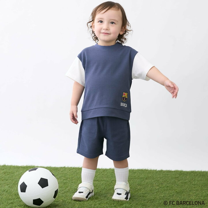 🇯🇵預訂 日本直送🇯🇵Petit Main x 巴塞球隊系列兩色球隊標誌短袖上下套裝