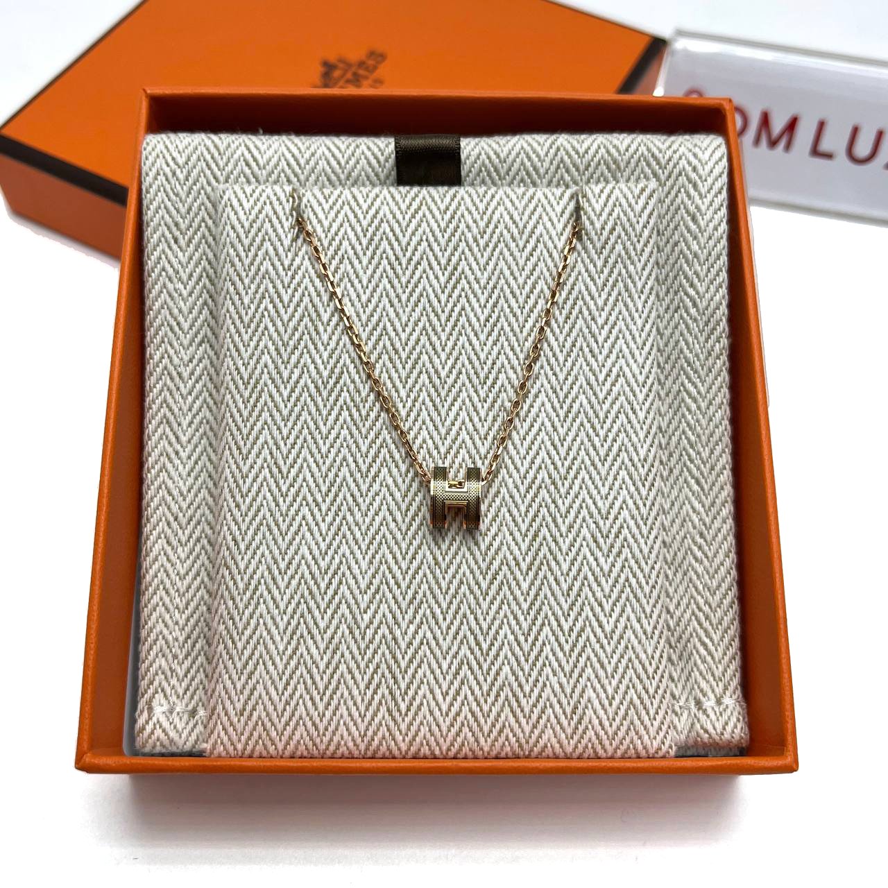 Hermes Mini Pop H Splas'H Bronze Dore Transparent