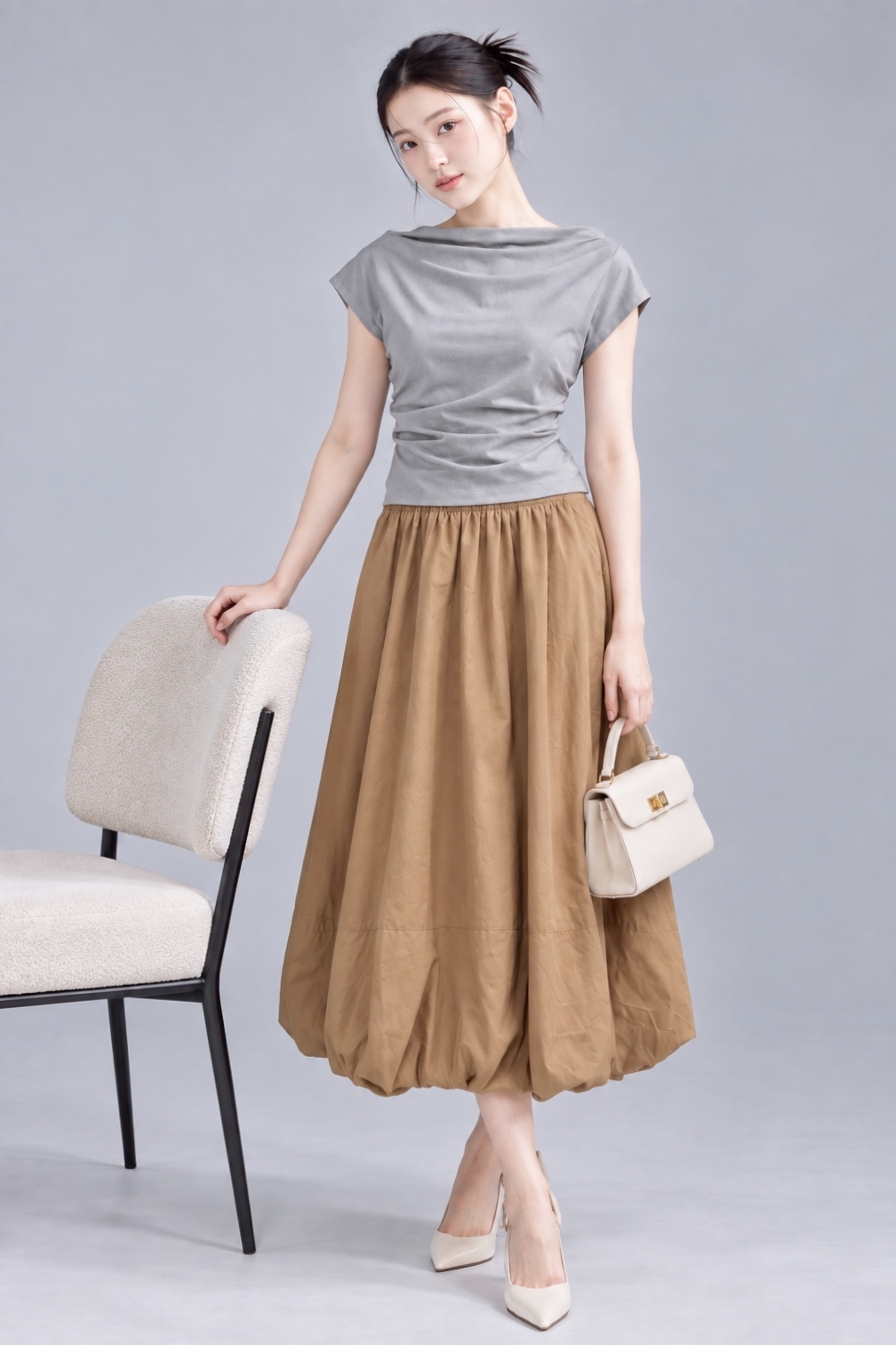 309941 Sculpted Drape Blouse