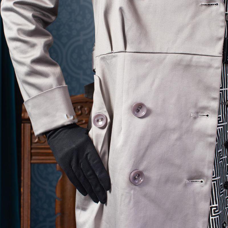 （SOLD OUT）1960s MAD Man Secretary Double-Breasted Dress Coat - Grey(FM085)