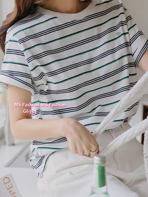 G6334 靚色橫間tee