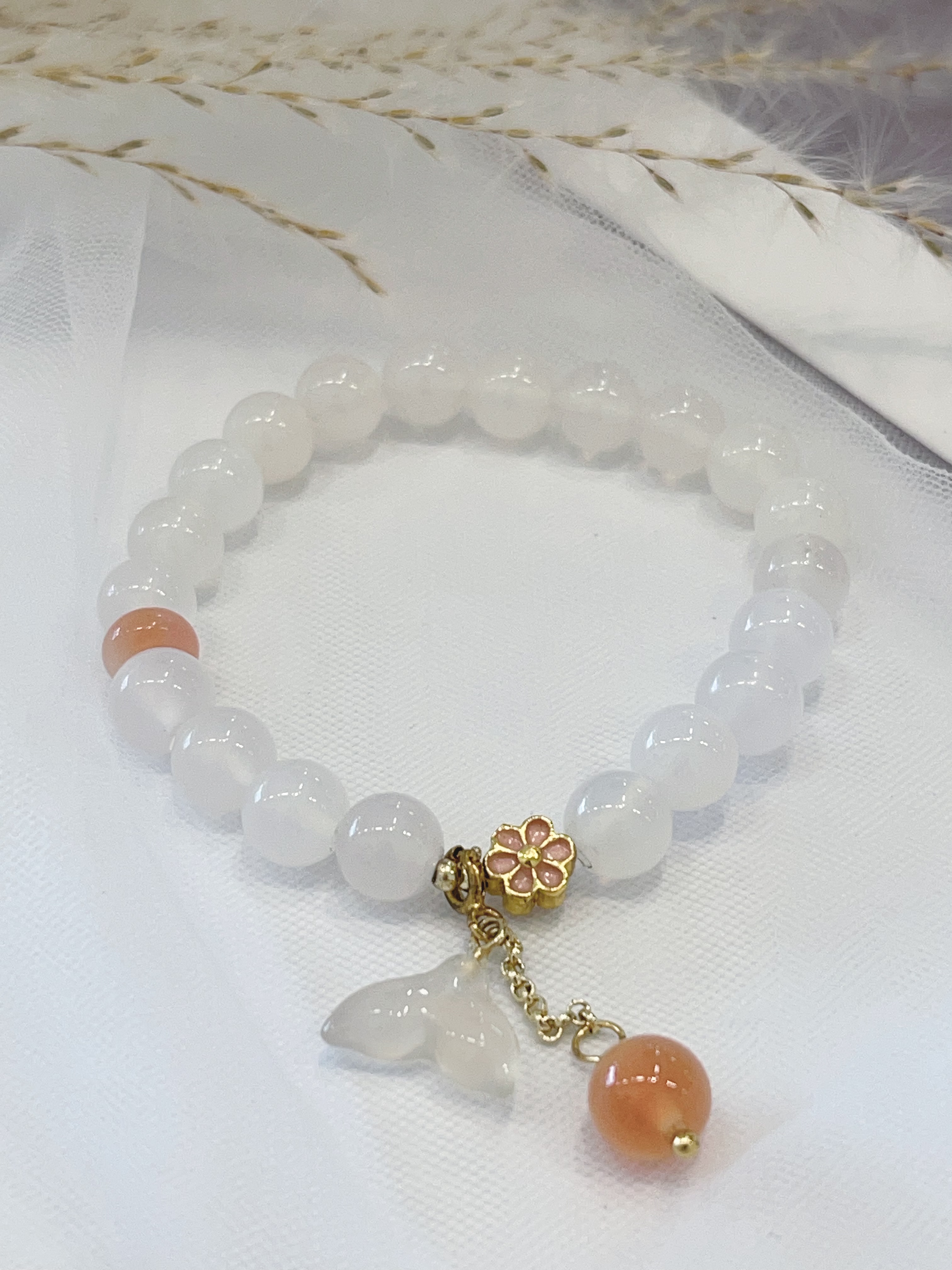 🌸 荔枝冻玛瑙 Lychee Agate｜8mm 