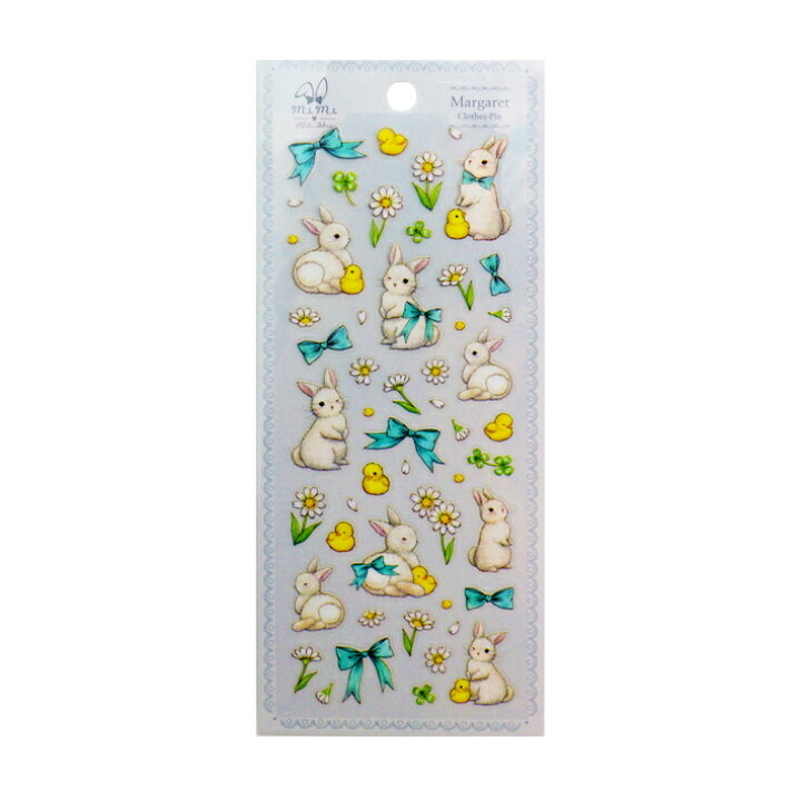 Miki Takei Clothes Pin 透明貼紙-藍色