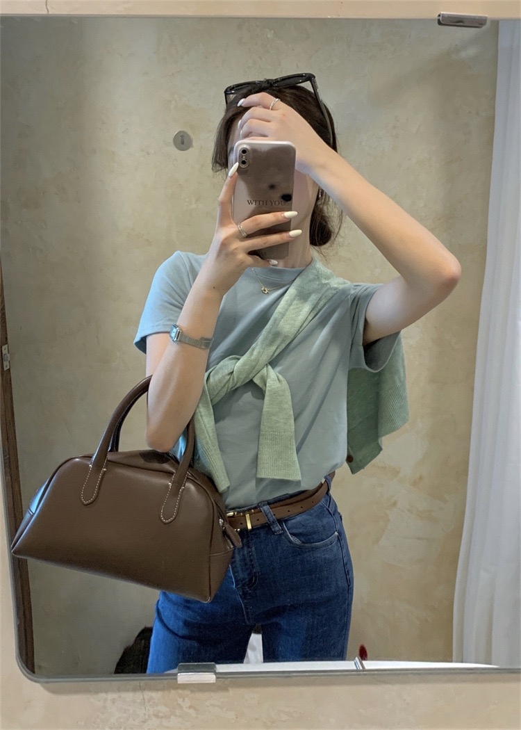 Cloudy Puff Round Neck Tee 云朵泡泡纯色圆领磨毛Tee (11 Colours)