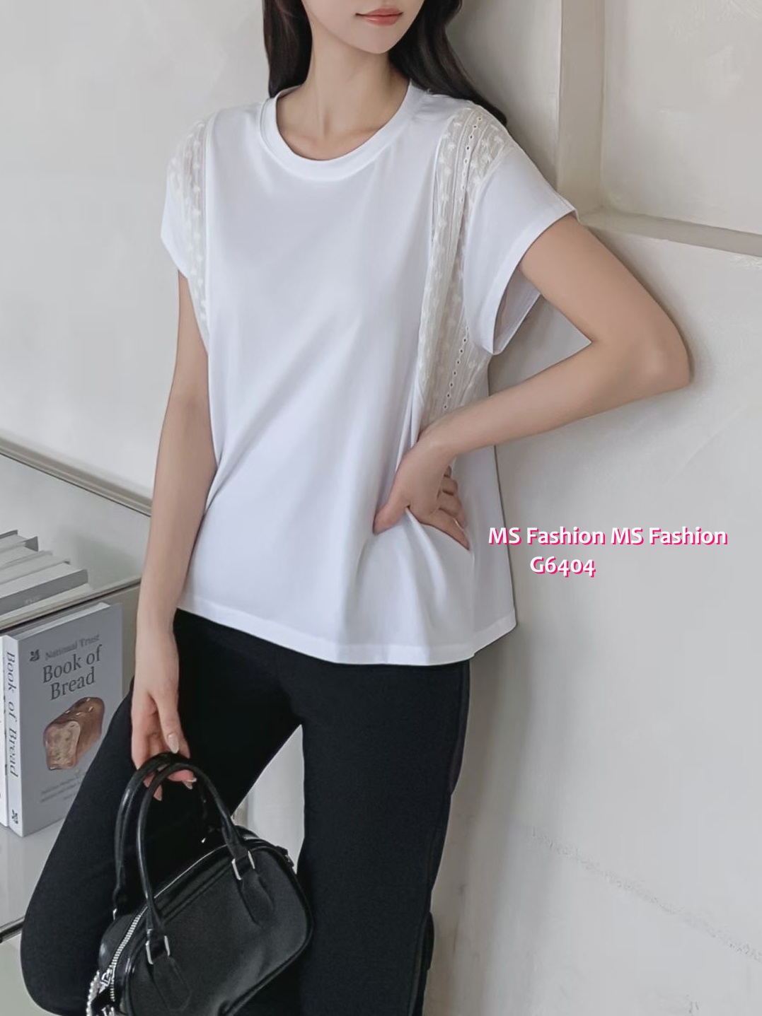 G6404 淨色通花top