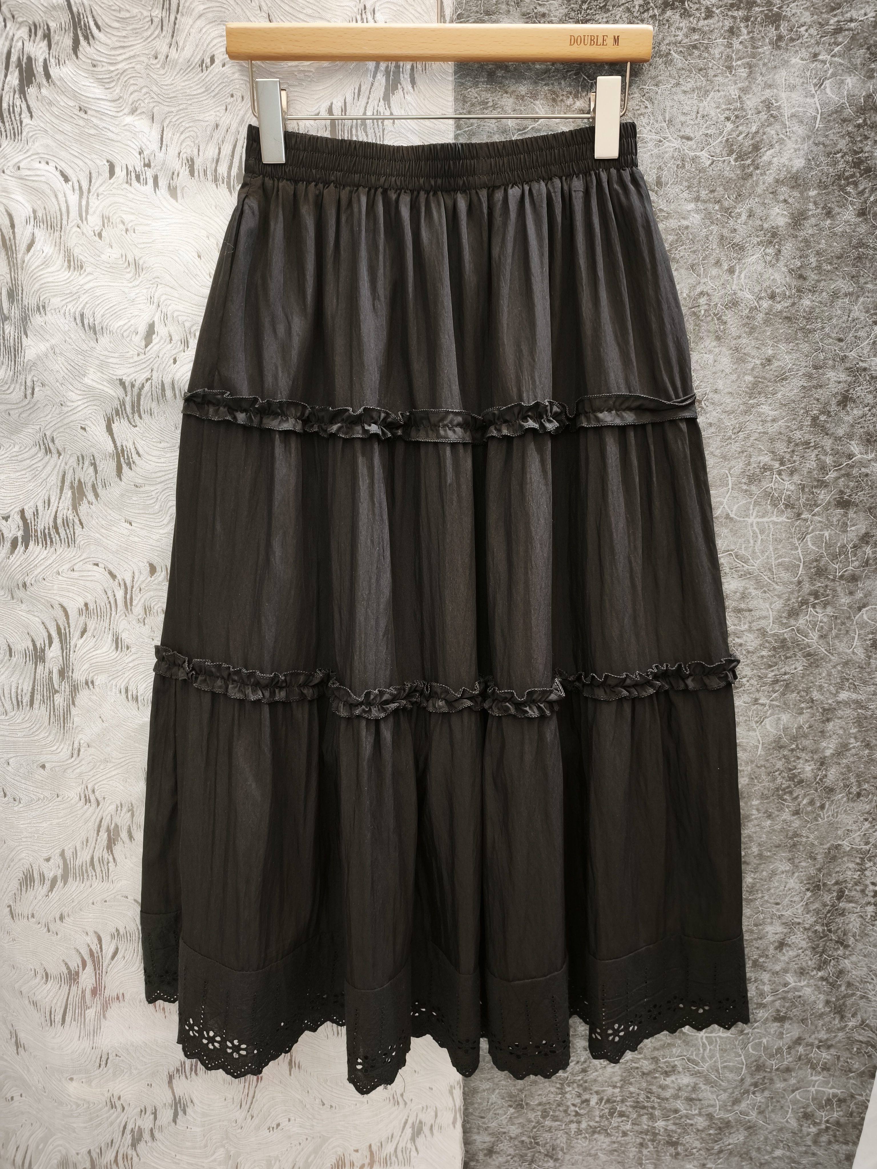 輕簿天絲棉花邊半裙