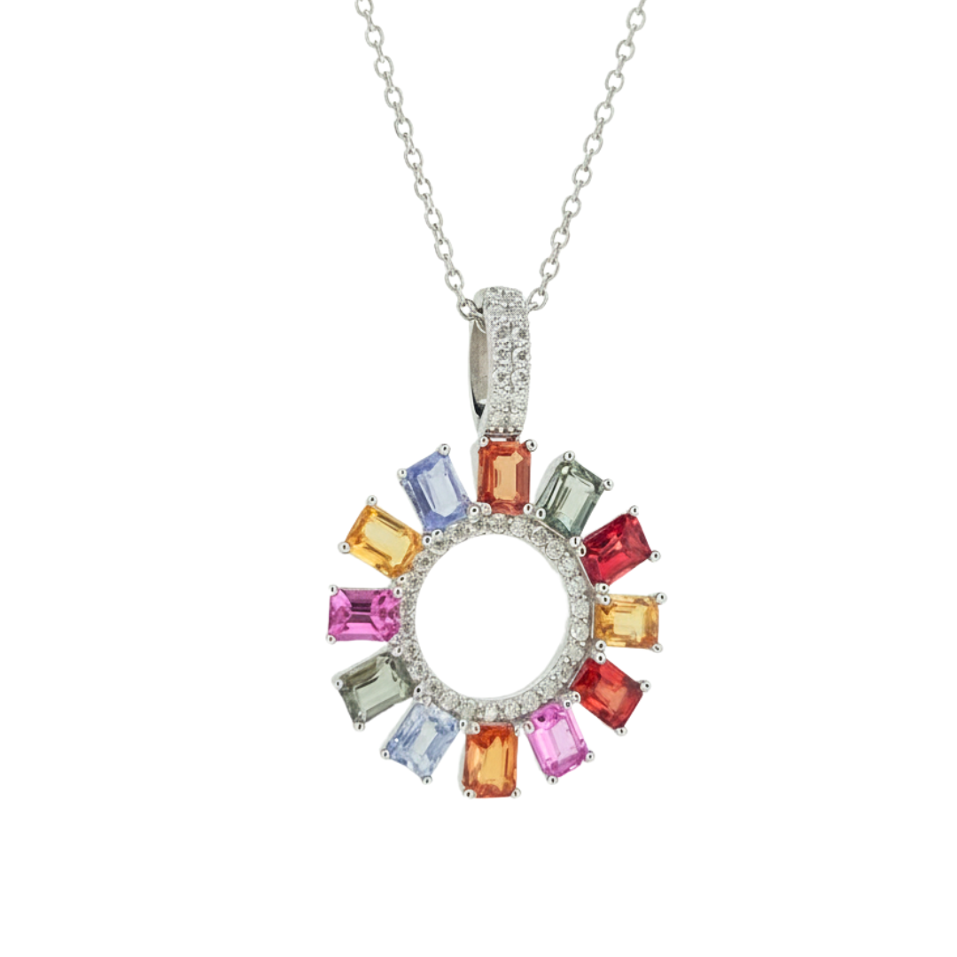 「水龍玄晶・直石圈頸鏈」｜隨身風水法陣｜高訂天然彩色藍寶石系列