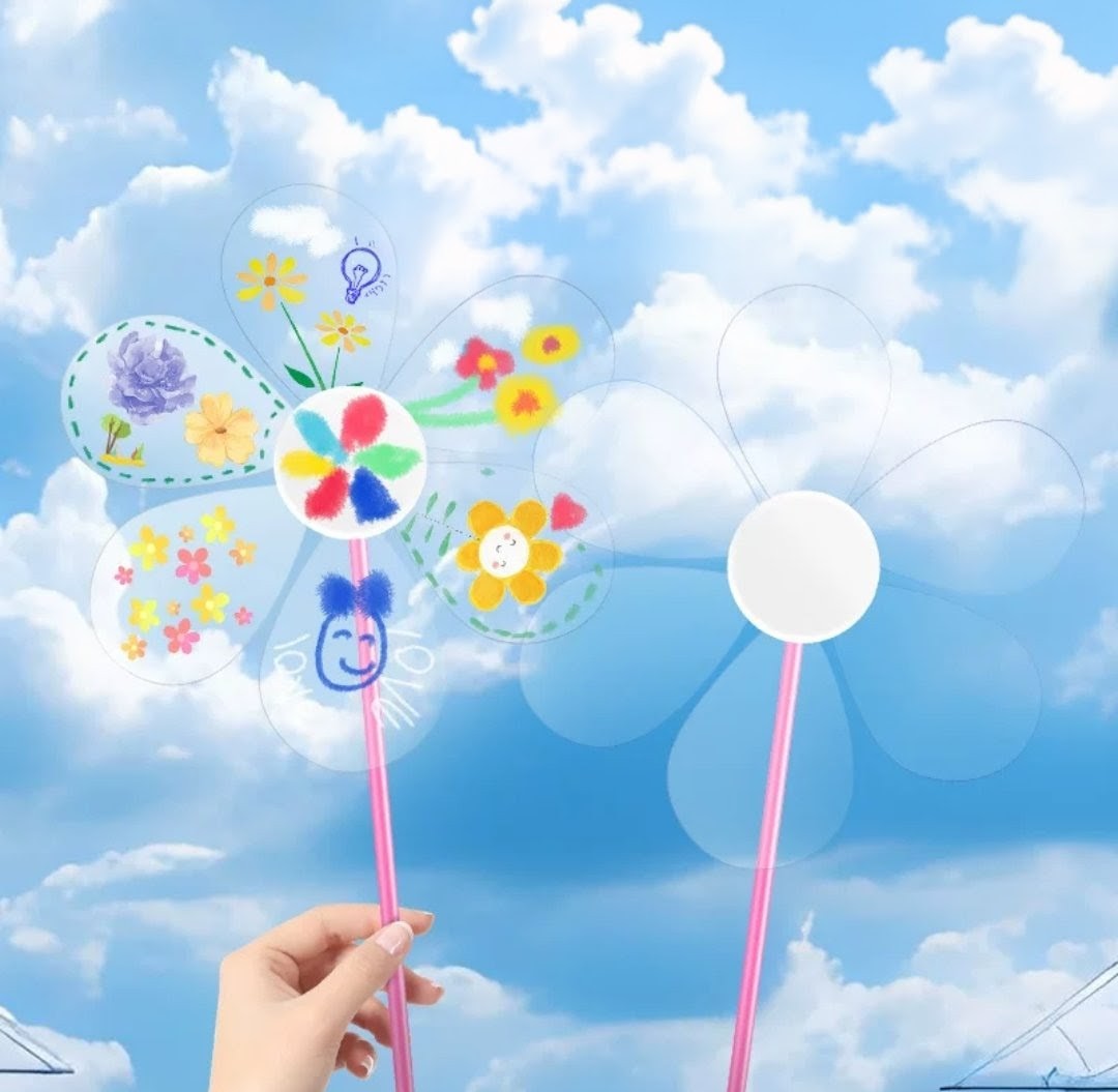 DIY手工材料包-透明6瓣風車 (G746) 🚛 送貨方式請選(3)