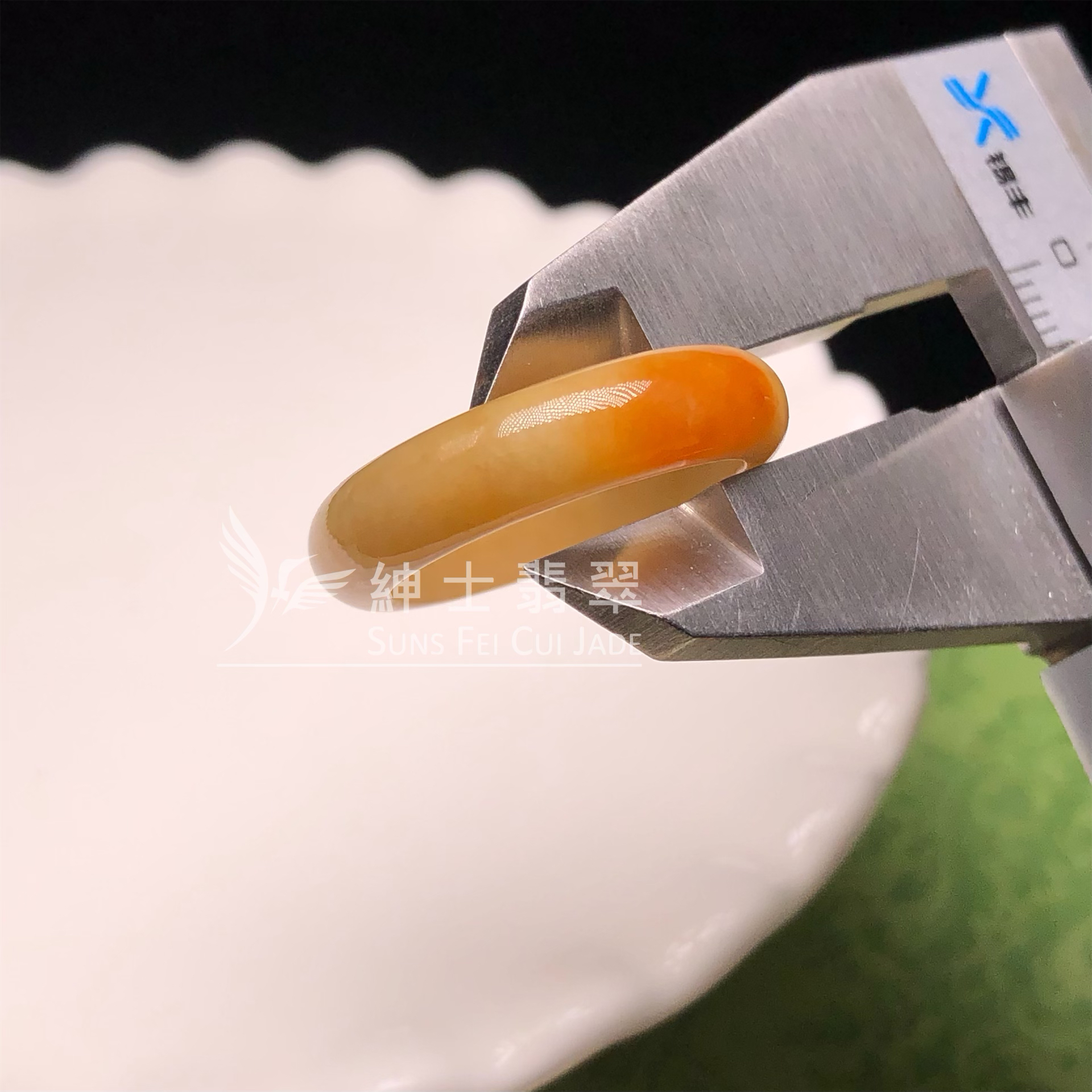 🎁滿色黃翡戒指(港圈17.5) #D00298 