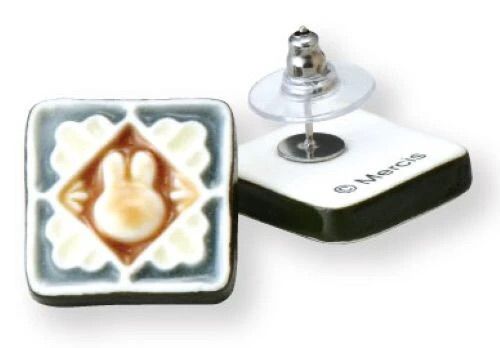 貨期3月尾 MIFFY 美濃燒 正方款 耳環 啡色