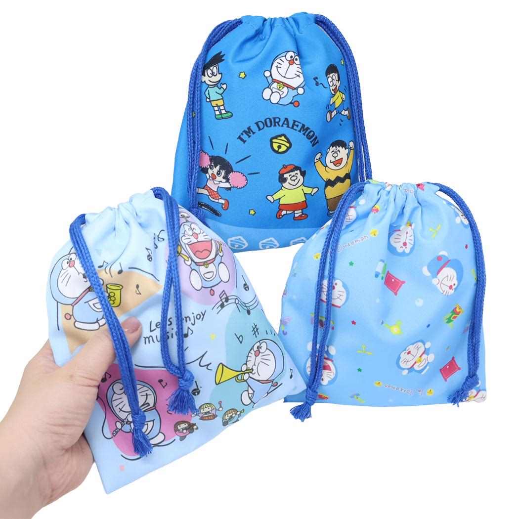 [現貨] 多啦A夢袋 索繩袋 (一套3件裝) | 法寶 | Doraemon袋仔