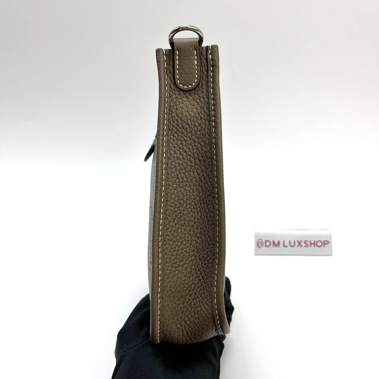 Hermes Mini Evelyne PHW with Navy Blue Strap (Stamp Z)