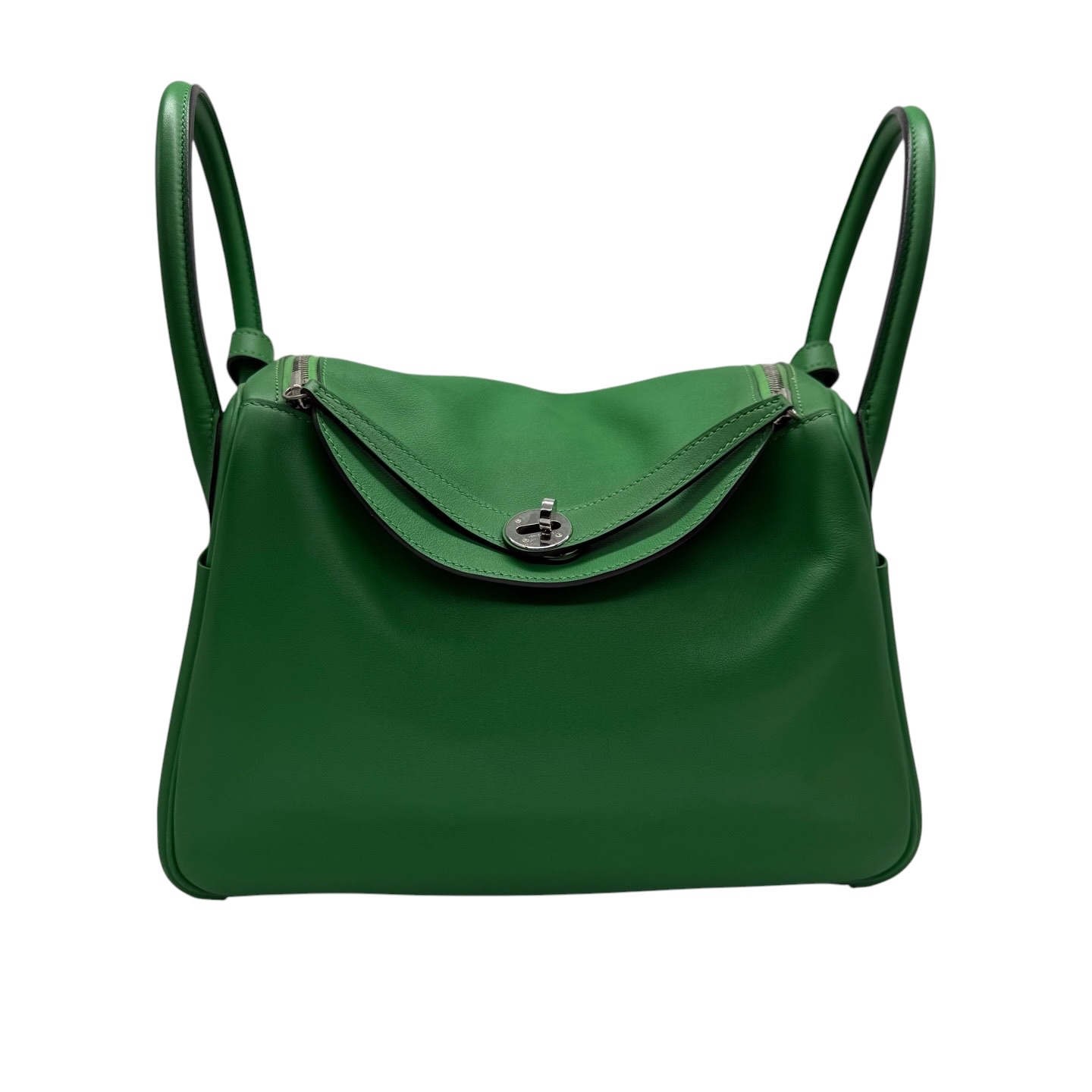 Pre-Owned HERMES Lindy30 / Stamp 框R 竹子綠 / Product Code: 071201