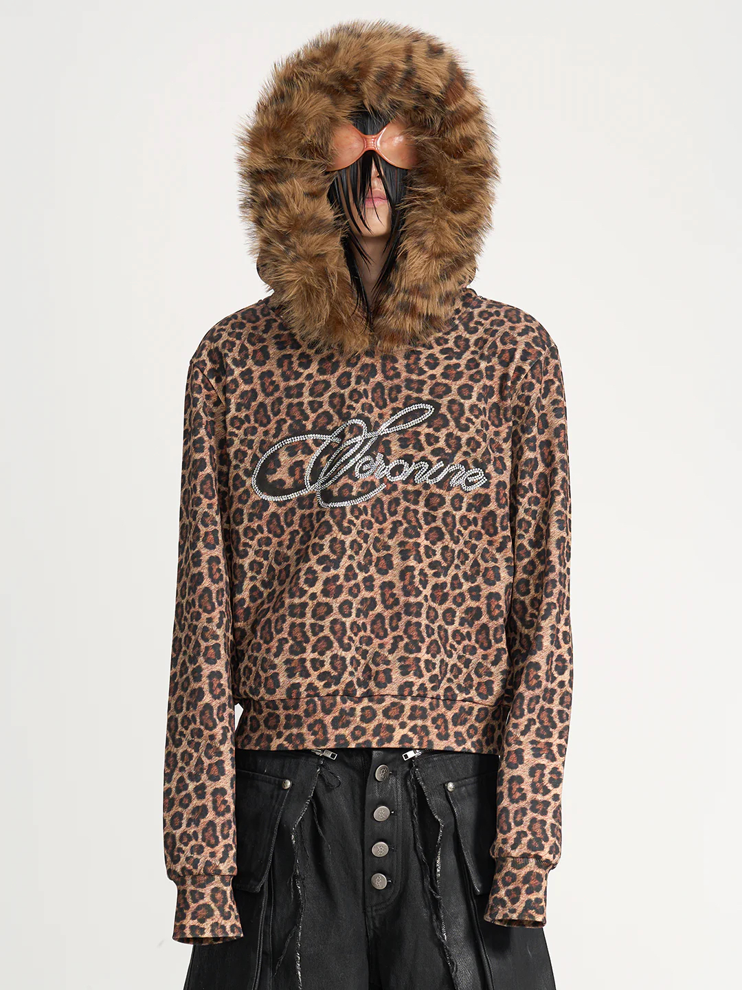 VAR-40｜PREDATOR LEOPARD · FAUX-FUR HOOD HOODIE