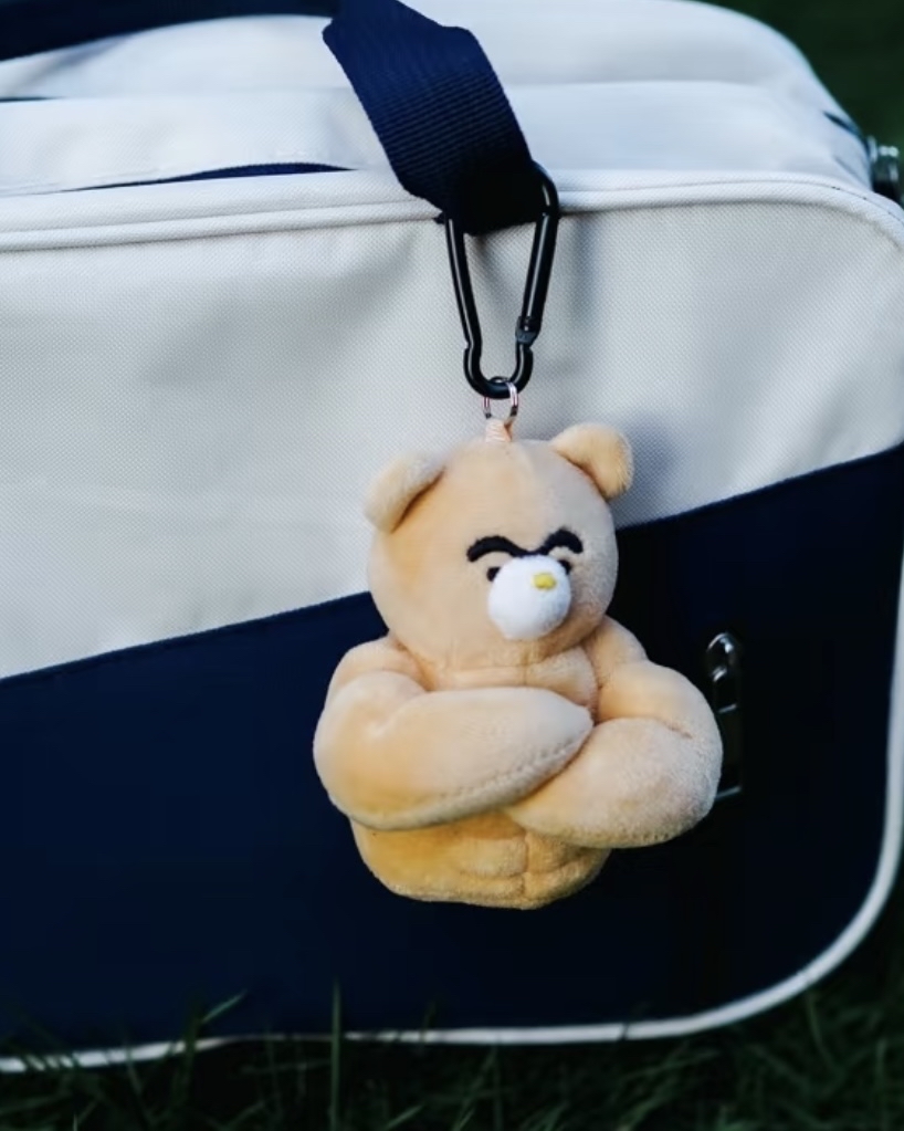 暴力可愛・厭世臉肌肉熊/兔 毛絨掛件 