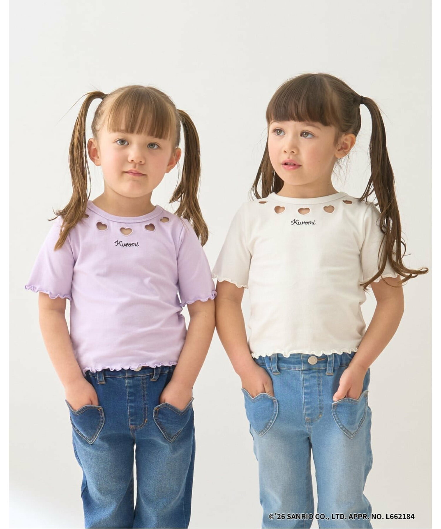 🆕【⭐訂購⭐】🇯🇵 日本直送 🌀🇯🇵 日本直送🇯🇵 #Kuromi 縷空心形領 褶邊袖 短袖Tee［4款選］🌀 [ELCA-0114][260327]