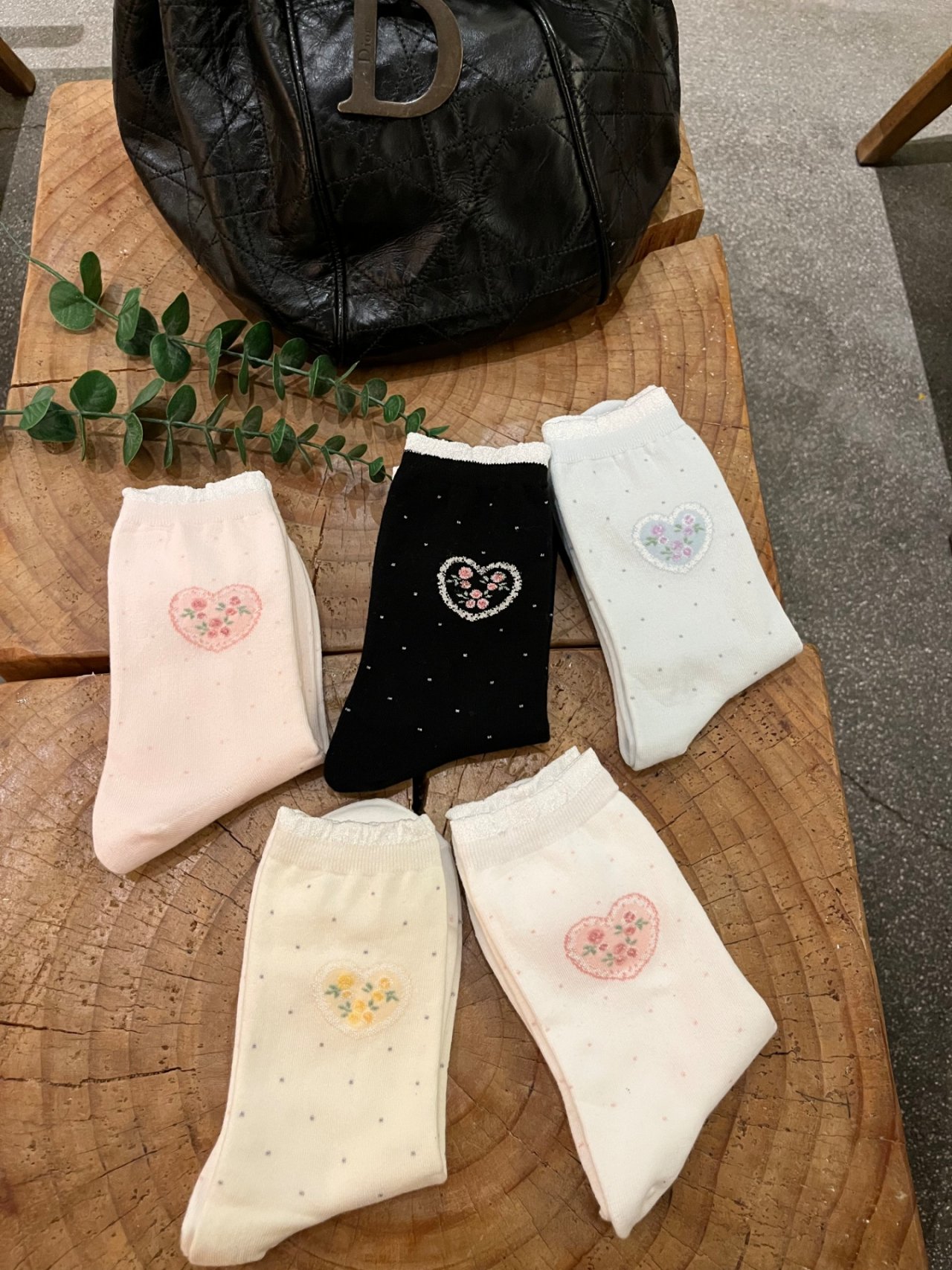 KKY Cushion Flower high socks
