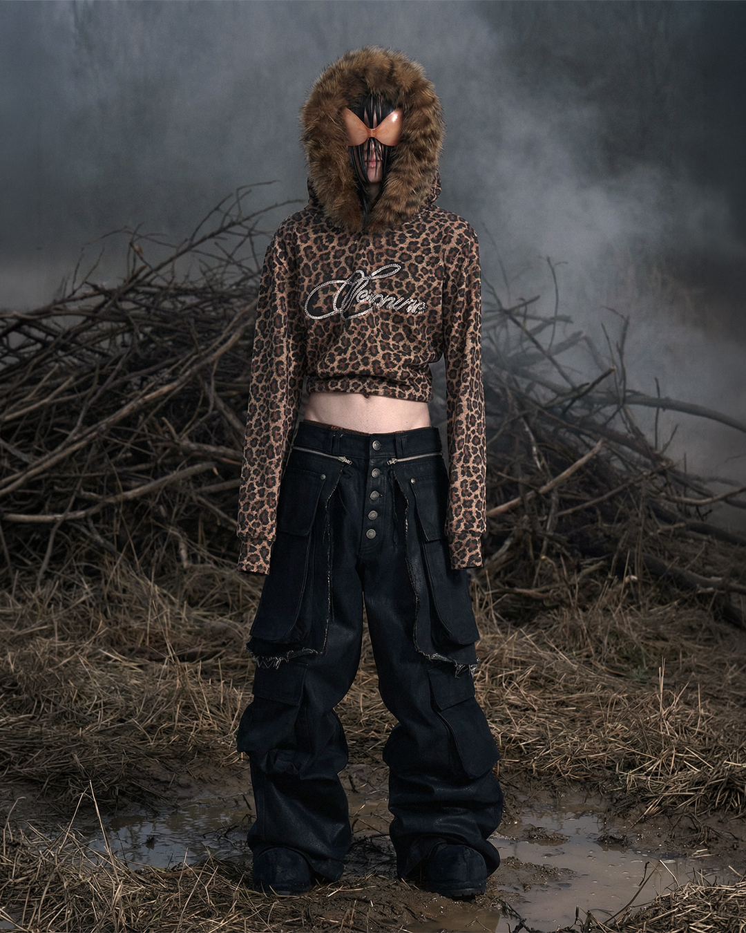 VAR-40｜PREDATOR LEOPARD · FAUX-FUR HOOD HOODIE