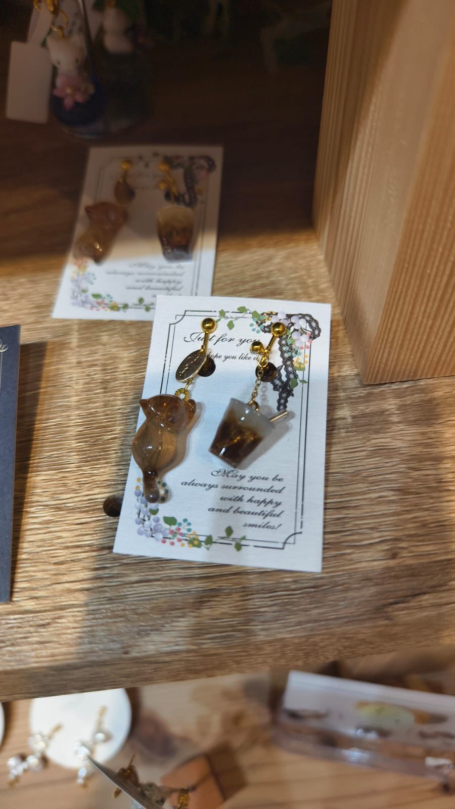 Handmade 猫earrings