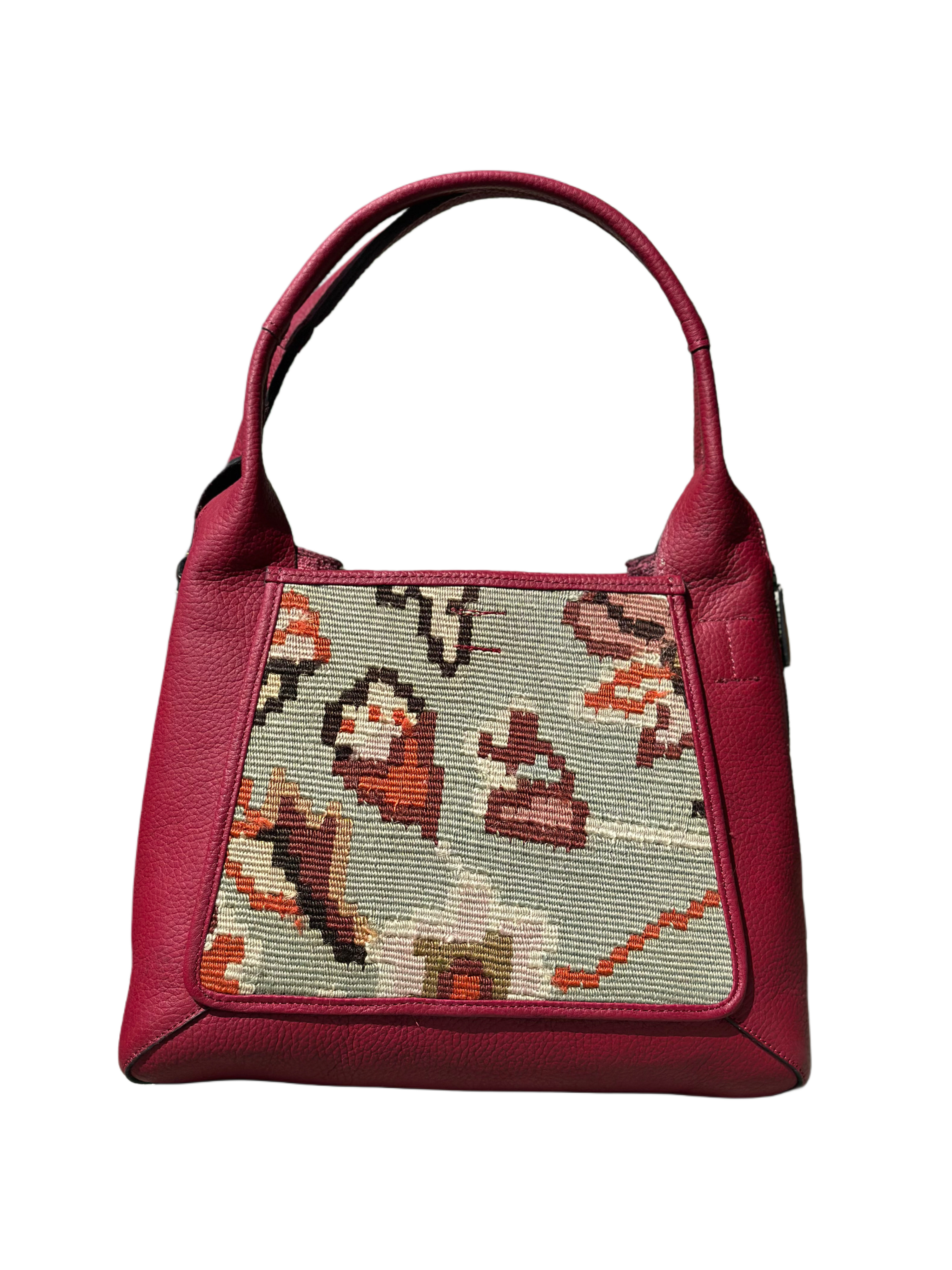 K19 土耳其真皮地氈手袋（酒紅色）