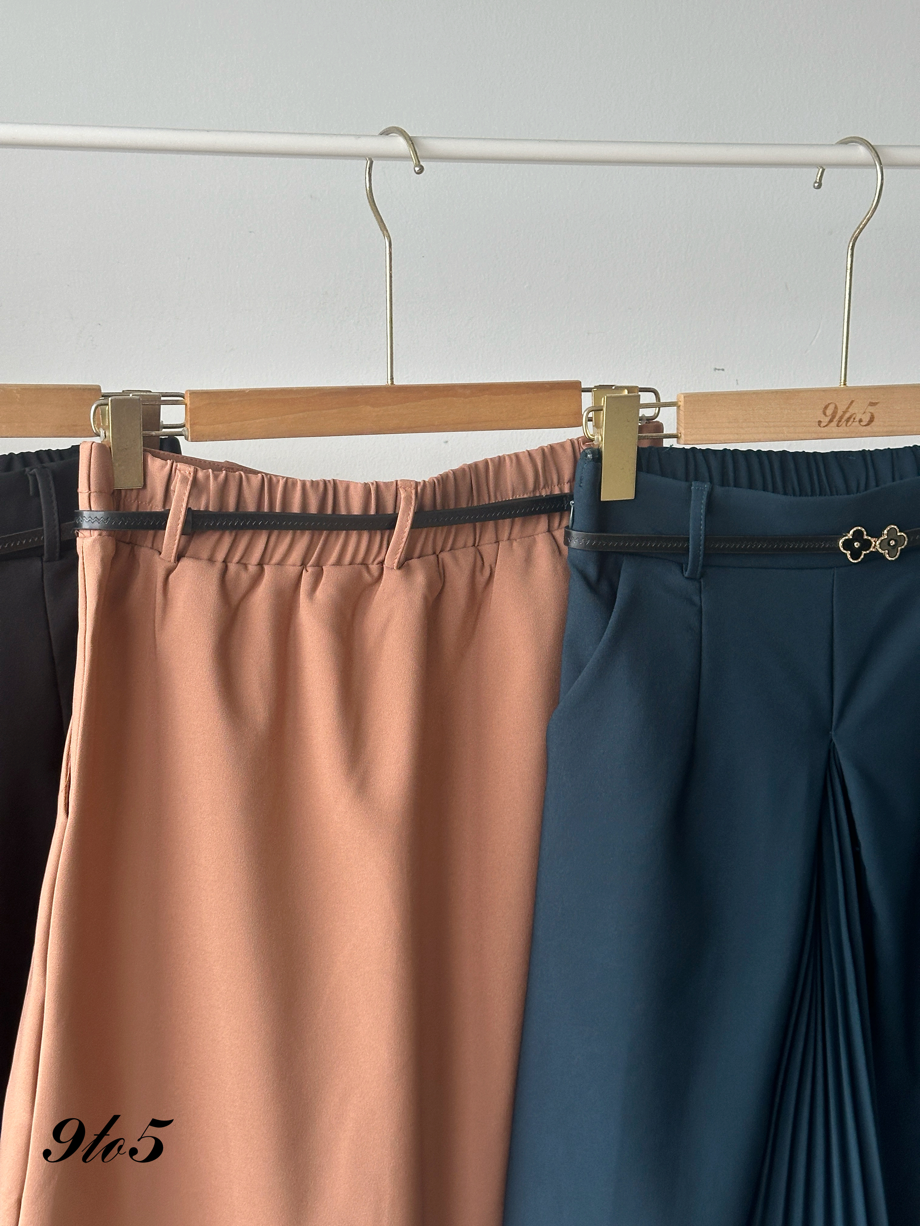 S1851 A Line Mid Skirt - 3 Colors 