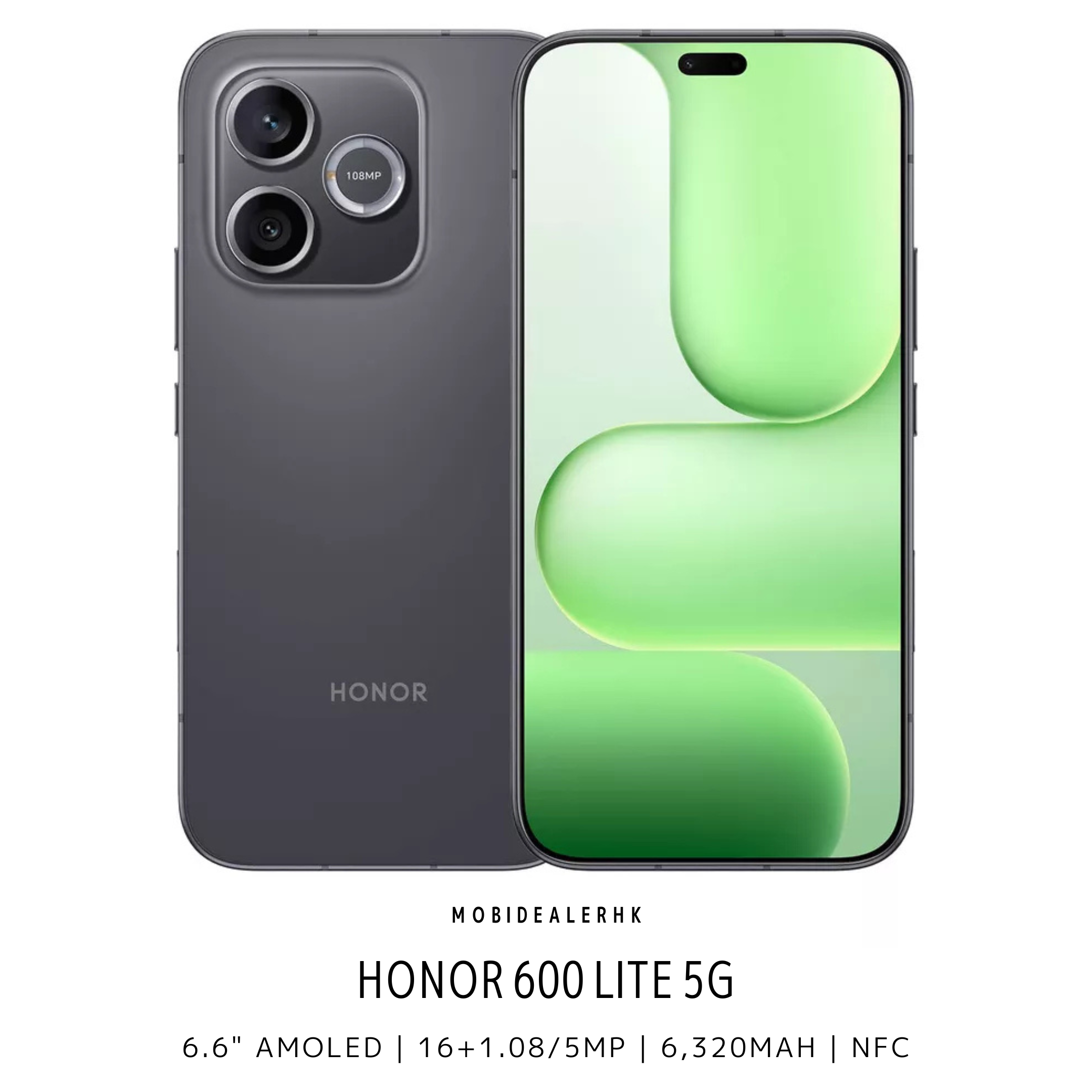 Honor 600 Lite | 榮耀 600 Lite | 5G | 智能手機 | 16+108/5MP | 6.6" AMOLED | NFC