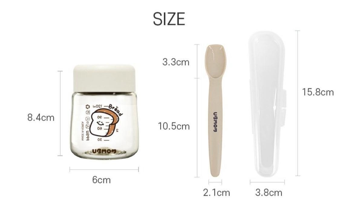 Ubmom PPSU食物容器三件套連長柄匙羹