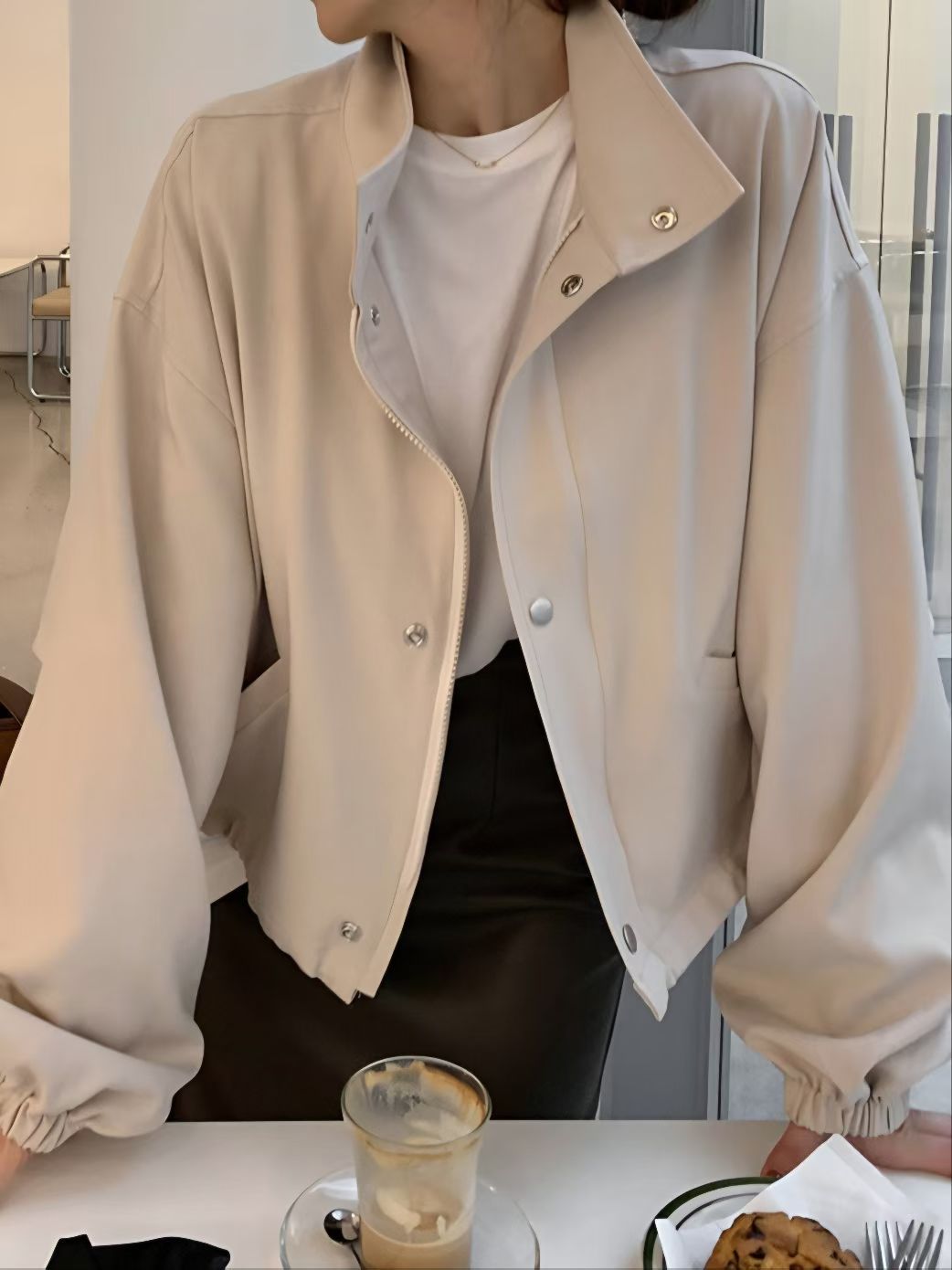 OB OE 優閒風拍鈕外套