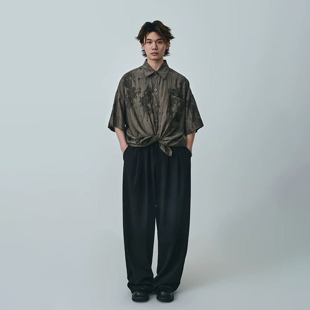 W58扎染暗紋印花恤衫