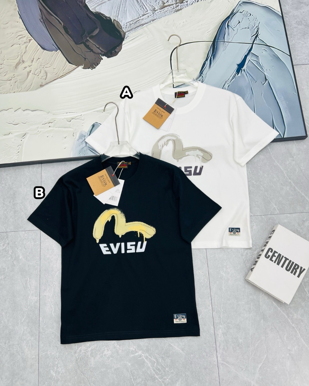 EVISU 潑墨大M 短袖Tee 