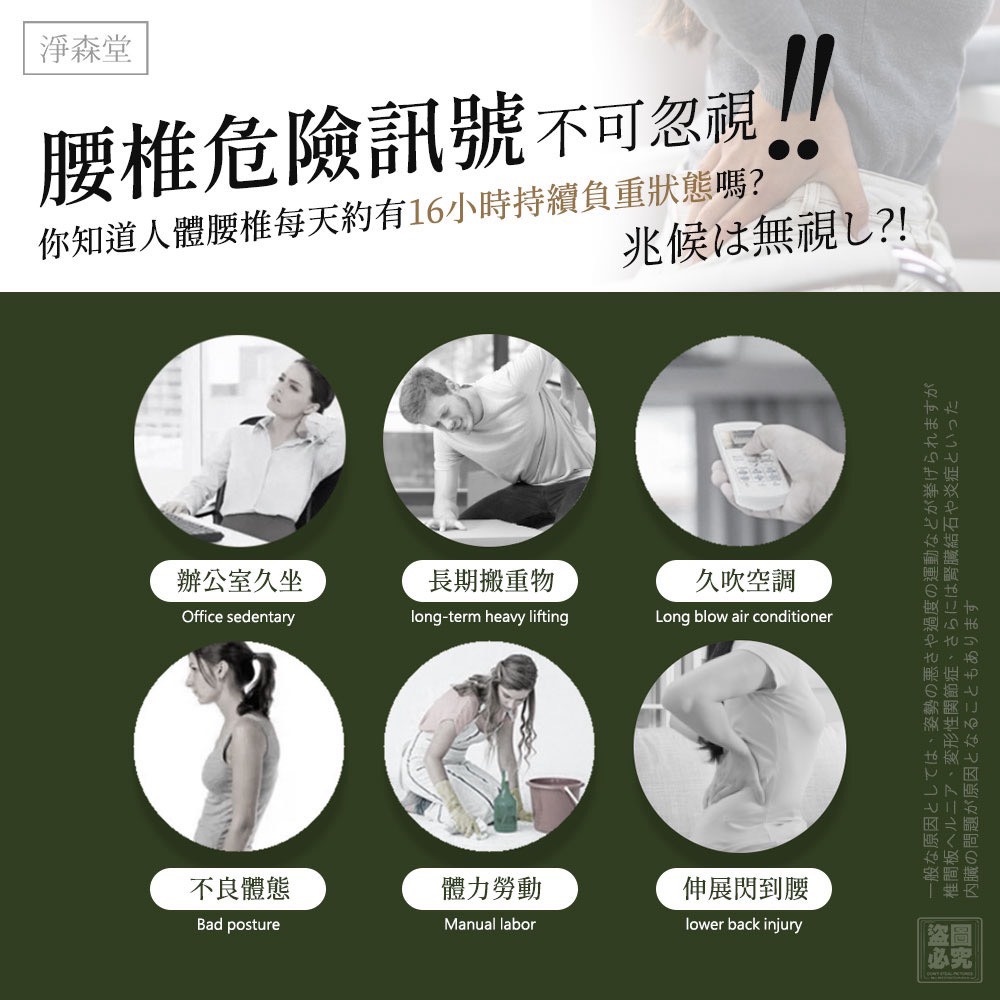 台灣淨森堂 - 腰腹艾灸熱敷貼 3入