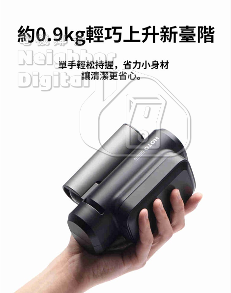 HOTO 小猴鋰電無線摺疊洗車水槍  