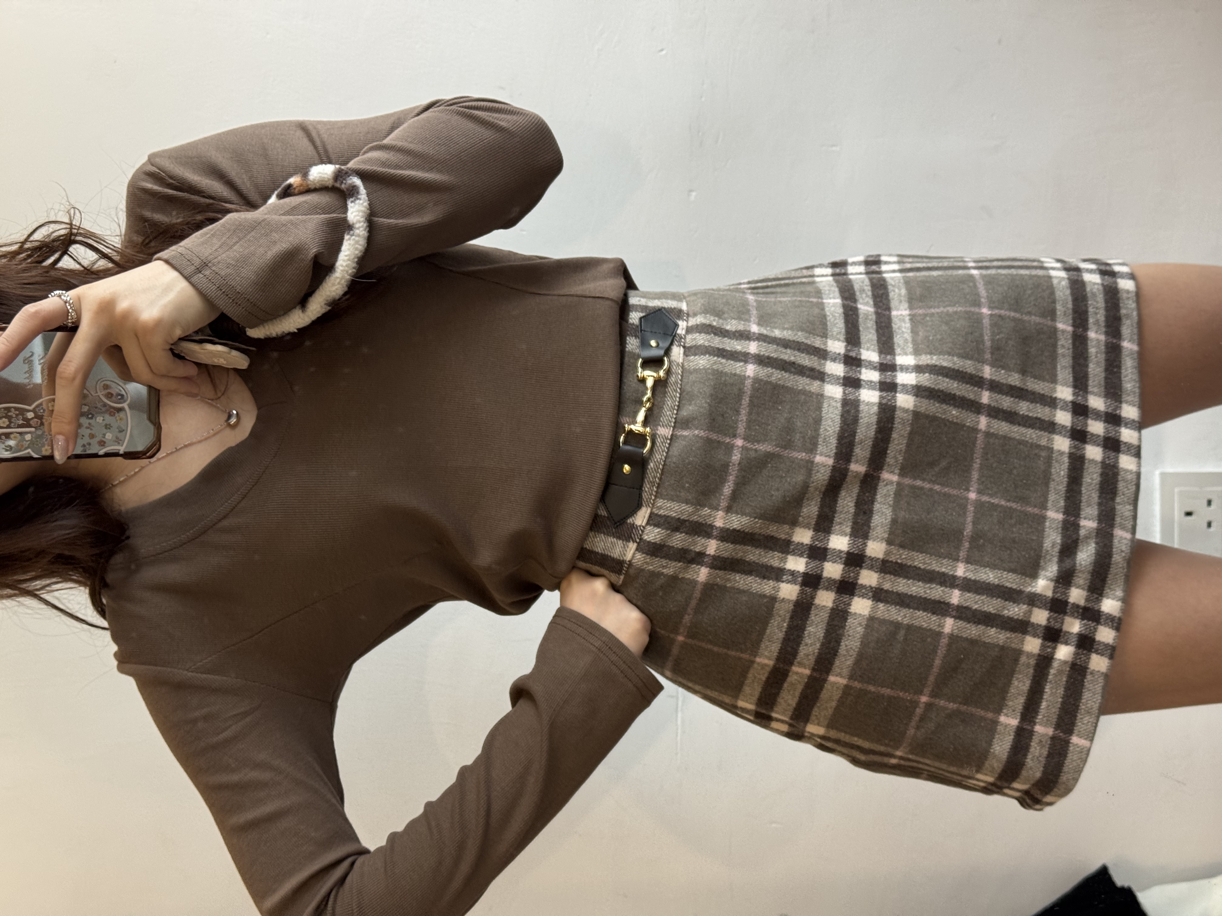 特價 假belt 格仔裙褲