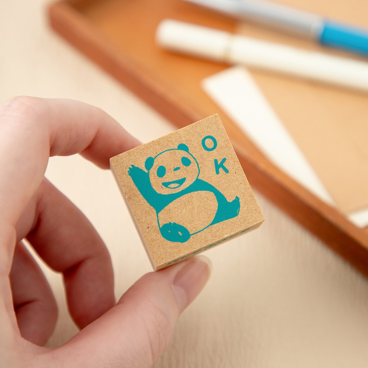 現貨｜Panda Go Panda 熊貓家族 吉卜力 日版 木製 印章 (OK PNN-132) 